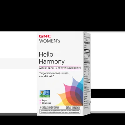 Women's Hello Harmony PMS Formula pentru echilibrul hormonal emotional si elasticitatea pielii, 90 capsule, GNC