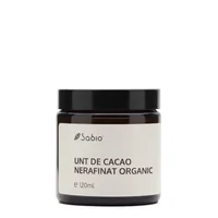 Unt de cacao nerafinat organic, 120ml, Sabio