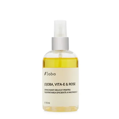 Demachiant bifazic cu jojoba + vita-E si rose, 118ml, Sabio