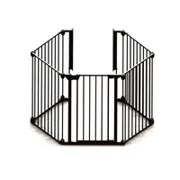 Tarc de siguranta modular cu 3 panouri negru, 1 bucata, Noma