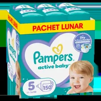 Scutece Active Baby Junior Marimea 5 pentru 11-16 kg, 150 bucati, Pampers