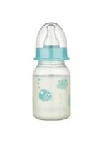 Biberon PP cu tetita rotunda si decor cu animalute 46010, 120ml, Baby Nova