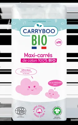 Dischete din bumbac dreptunghiulare BIO, 70 bucati, Carryboo