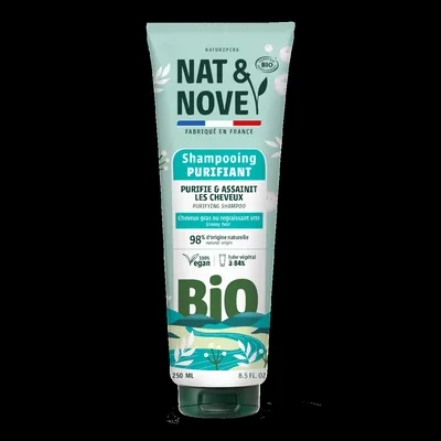 Sampon purifiant pentru par gras cu extract de urzica Bio, 250ml, Nat&Nove