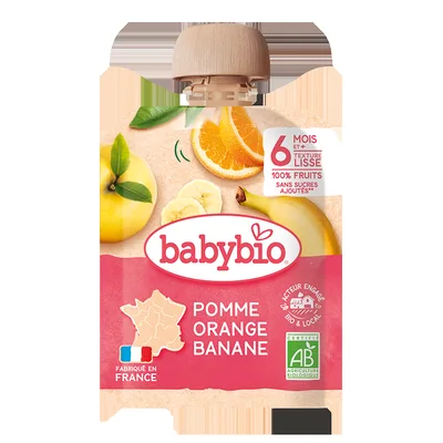 Piure de mere, portocale si banane, 90g, BabyBio