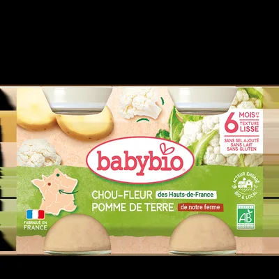 Piure de conopida si cartofi Bio, 2 x 130g, BabyBio
