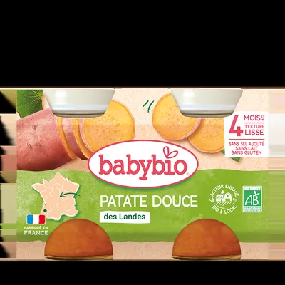 Piure de cartofi dulci 4+ luni Bio, 2 x 130g, BabyBio