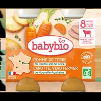 Piure de legume si vitel Bio, 2 x 200g, BabyBio