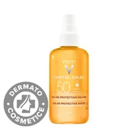 Apa cu protectie solara SPF 30+ pentru bronz de durata fata si corp Capital Soleil, 200ml, Vichy