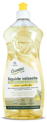 Detergent bio ultra degresant pentru vase cu parfum de menta si lamaie, 1000ml, Etamine