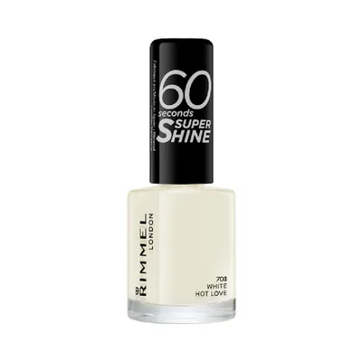 Lac de unghii 60 Seconds Super Shine 703 White Hot Love, 8ml, Rimmel London