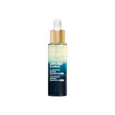 Concentrat bifazic reparator de noapte Anti-Age Global, 30ml, Yves Rocher