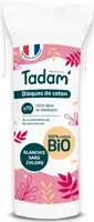 Dischete din bumbac BIO demachiante rotunde, 70 bucati, Tadam