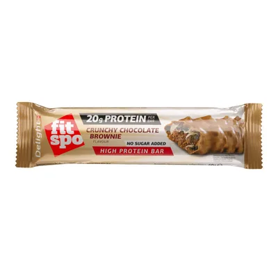 Baton proteic cu brownie crocant Delight, 60g, FitSpo