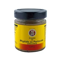 Crema de migdale crocanta cu portocale, 200g, Solaris