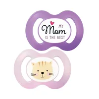 Suzete simetrice decorate Talia 1, 2 bucati, Baby Nova