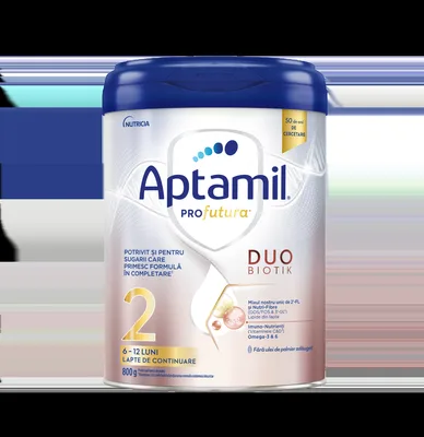 Lapte de continuare pentru copii de pentru 6-12 luni PROfutura DUOBIOTIK 2, 800g, Aptamil