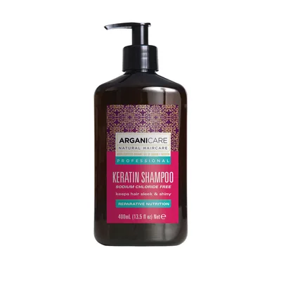 Sampon cu Keratina pentru parul deteriorat si tratat chimic sau termic, 400ml, Arganicare