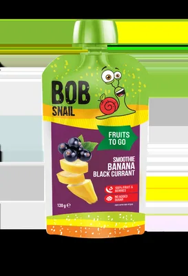 Smoothie cu banana si coacaze negre, 120g, Bob Snail