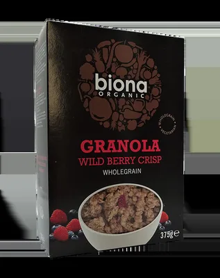 Granola cu fructe de padure crunchy bio, 375g, Biona Organic