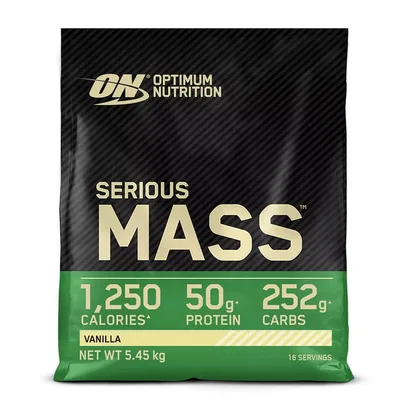 Gainer pudra proteica proteine din zer 00% Serious Mass Vanilie 5.45kg, Optimum Nutrition