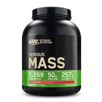 Gainer pudra proteica proteine din zer 100% Serious Mass Capsuni, 2.73kg, Optimum Nutrition