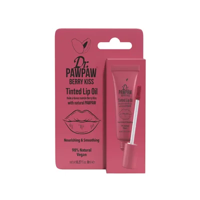 Ulei de buze colorat hranitor cu extract de papaya Berry Kiss, 8ml, Dr.PAWPAW