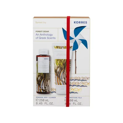 Pachet Gel de dus Forest Cedar 250ml + Lapte de corp 200ml, Korres