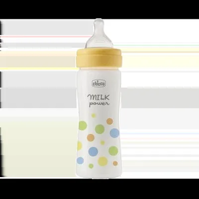 Biberon cu tetina din silicon si flux mediu Perfect Easy Baieti 2 luni+, 250ml, Chicco