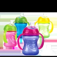 Pahar Stop Picatura cu manere si tetina +6 luni, 240ml, Nuby