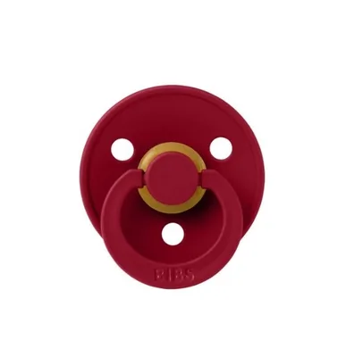 Suzeta din latex cu tetina rotunda 0 luni+ Colour Ruby, 1 bucata, Bibs