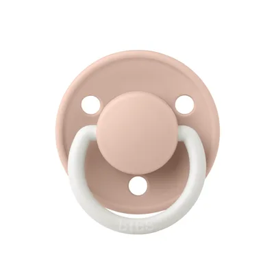 Suzeta fosforescenta din latex cu tetina rotunda 0 luni + Blush De Lux Glow, 1 bucata, Bibs