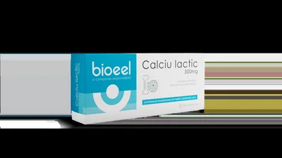 Calciu lactic 500mg, 20 comprimate, Bioeel
