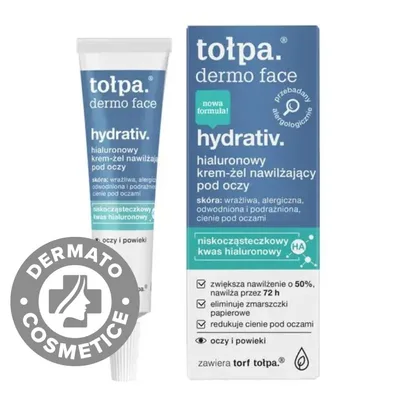 Crema-gel hialuronica hidratanta pentru zona ochilor Dermo Face Hydrativ, 10ml, Tolpa