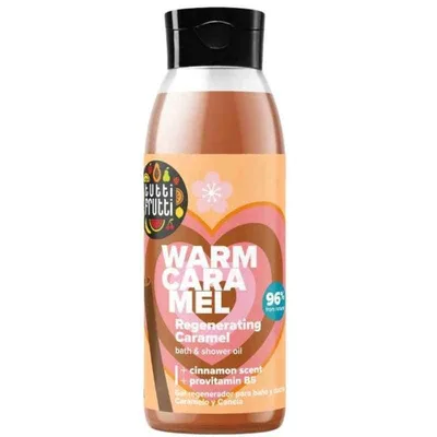 Ulei regenerant pentru baie cu caramel si scortisoara Tutti Frutti, 400ml, Farmona