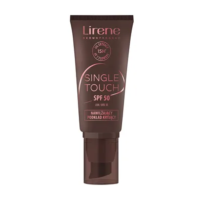 Fond de ten hidratant cu SPF50 01 Ivory Single Touch, 30ml, Lirene
