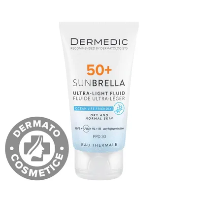Fluid ultra light pentru ten uscat si normal cu SPF50+ Sunbrella, 40ml, Dermedic