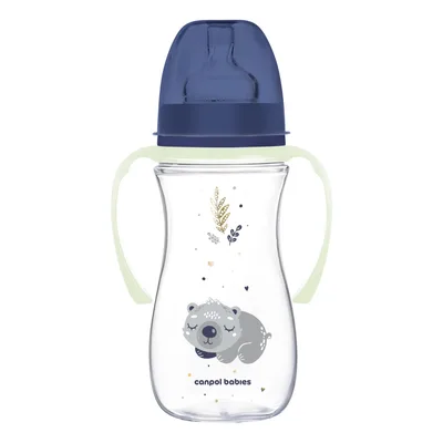 Biberon anticolici cu gat larg Sleepy Koala 35/238_BLU, 300ml, Canpol babies