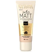 Fond de ten Satin Matt Mattifying & Covering 101 Ivory, 30ml, Eveline Cosmetics