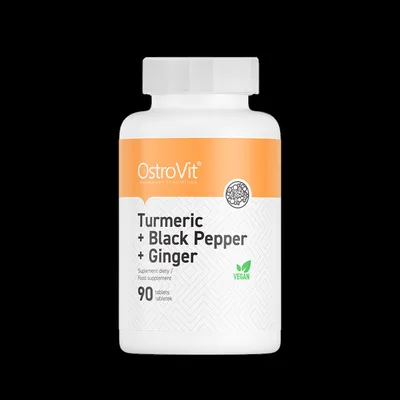 Turmeric + Ghimbir + Piper negru, 90 capsule, OstroVit