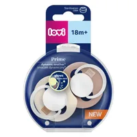 Set suzete din silicon pentru +18 luni Dynamic Prime Ivory/Blush 34/438, 2 bucati, LOVI