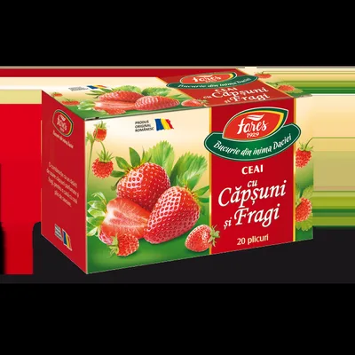 Ceai Capsuni si Fragi, 20 plicuri, Fares