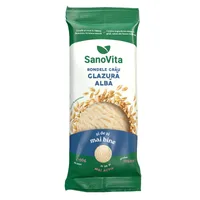 Rondele din grau cu glazura alba, 66g, SanoVita
