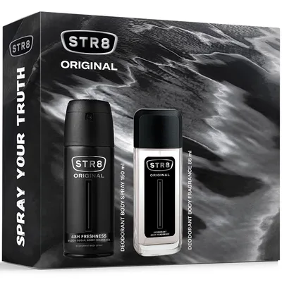 Set Parfum pentru corp 85ml + Deodorant spray pentru Corp 150ml Original, 1 bucata, STR8