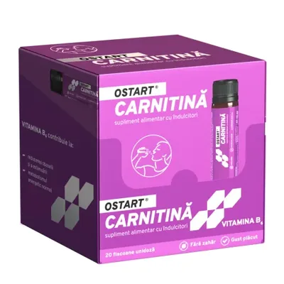Ostart Carnitina metabolism energetic 25ml, 20 flacoane, Fiterman