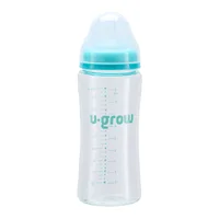 Pachet Biberon de sticla 180ml + Tentine 2 bucati, U-Grow