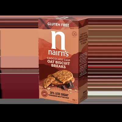 Biscuiti fara gluten din ovaz integral cu ciocolata, 160g, Nairn's