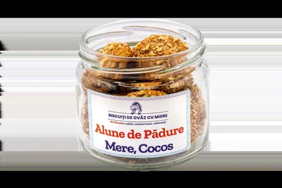 Biscuiti de ovaz cu alune de padure mere cocos, 145g, Ohvaz