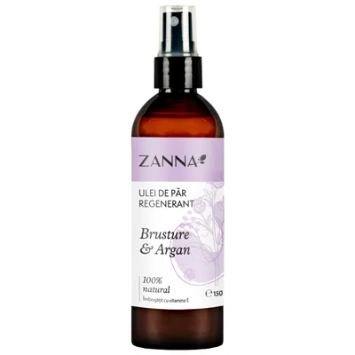 Ulei de par regenerant cu brusture si argan, 150ml, Zanna