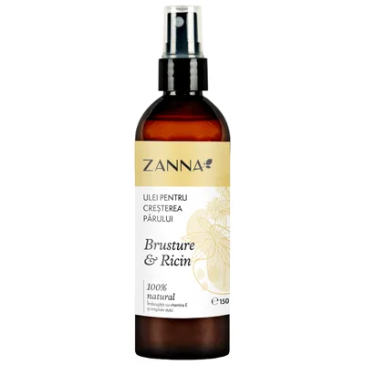 Ulei pentru cresterea parului cu brusture si ricin, 150ml, Zanna